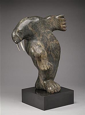 Walrus Transformation by Aqjangajuk (Axangayu) Shaa - Auction record, sale price, and art valuation. Compare with similar artists and explore comparable artworks.