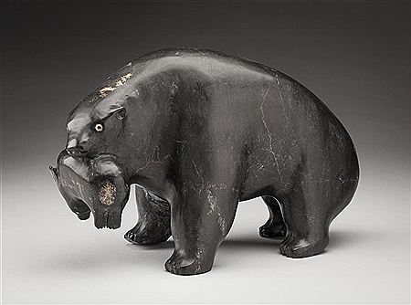 Polar Bear and Captured Seal by Samuel Nahaulaituq - Auction record, sale price, and art valuation. Compare with similar artists and explore comparable artworks.