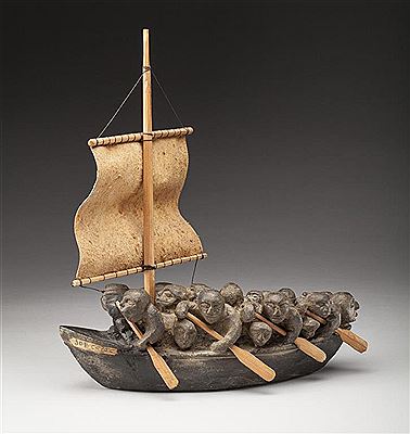 Migration Boat by Joe Talirunili - Auction record, sale price, and art valuation. Compare with similar artists and explore comparable artworks.