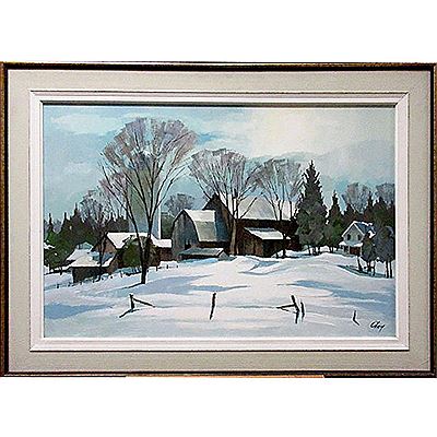 WINTER FARM STUDY by Ronald Okey - Auction record, sale price, and art valuation. Compare with similar artists and explore comparable artworks.