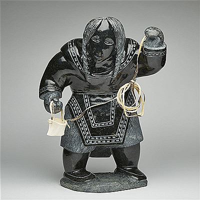 Sample artwork by Jaco Ishulutaq (Born 1951), known for inuit sculpture - View similar artists and auction records