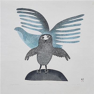 NIGHT VISION by Lucy Qinnuayuak - Auction record, sale price, and art valuation. Compare with similar artists and explore comparable artworks.