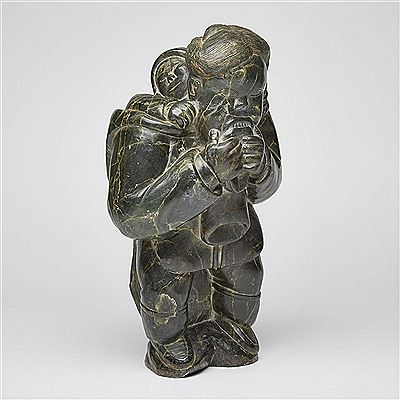 MOTHER CHEWING A KAMIK WITH CHILD IN AMAUT by Davidee Saumik - Auction record, sale price, and art valuation. Compare with similar artists and explore comparable artworks.