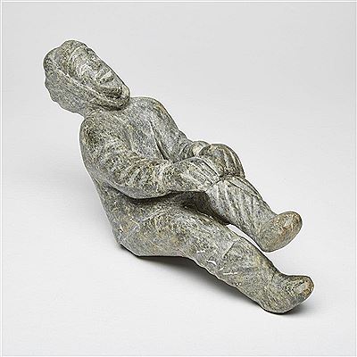 MAN PULLING ON KAMIK by Audlaluk Kupirkrualuk - Auction record, sale price, and art valuation. Compare with similar artists and explore comparable artworks.