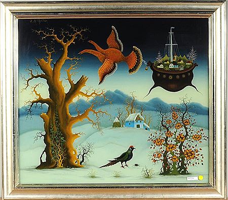 Surreal Landscape by Franjo Klopotan - Auction record, sale price, and art valuation. Compare with similar artists and explore comparable artworks.