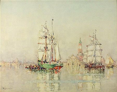 ‘St Marks Basin Venice’ by Peter Moffat Lindner - Auction record, sale price, and art valuation. Compare with similar artists and explore comparable artworks.