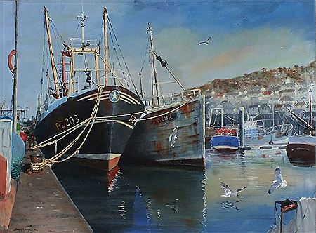 Sample artwork by David Langsworthy (Born 1942), known for painting - View similar artists and auction records