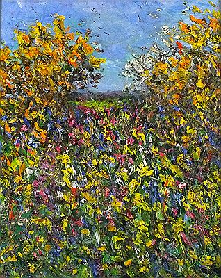 'Cornish Hedge, Castallack near Lamorna, early summer'