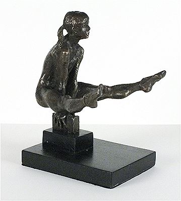 Bronze scuplture of a gymnast