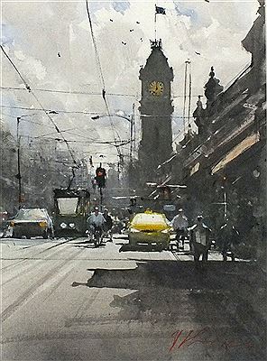 Waiting at the Lights - Melbourne (Australia) Street Scene
