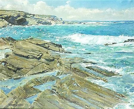 'Treyarnon Point' (Constantine Bay Padstow) by Stewart Lowdon - Auction record, sale price, and art valuation. Compare with similar artists and explore comparable artworks.