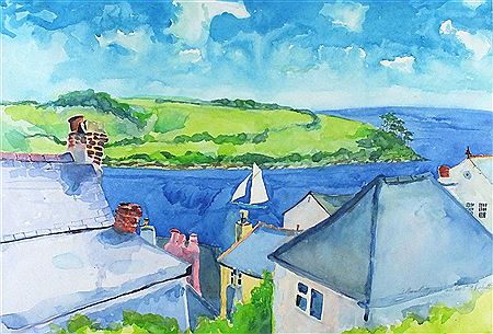 'St Mawes Roof Tops & Sails' by Rosie Scott - Auction record, sale price, and art valuation. Compare with similar artists and explore comparable artworks.