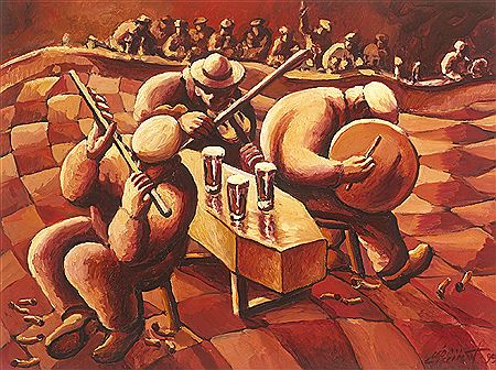 THE MUSICAL WAKE by Leo Casement - Auction record, sale price, and art valuation. Compare with similar artists and explore comparable artworks.