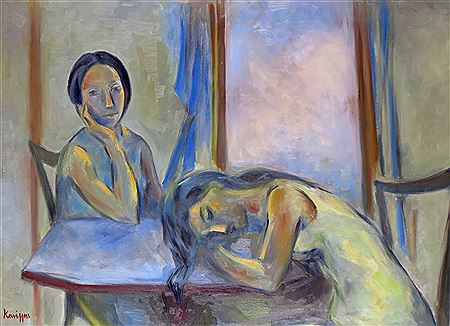 Girls in an interior