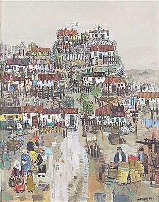 Hilltop Village by Huseyin Bilisik - Auction record, sale price, and art valuation. Compare with similar artists and explore comparable artworks.