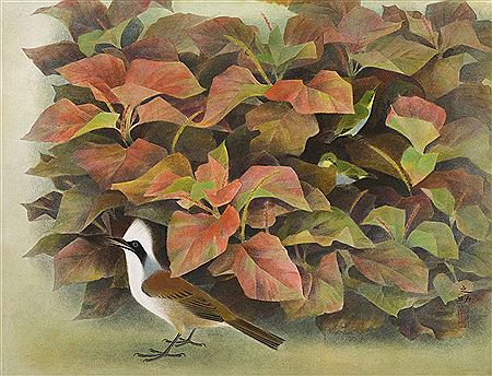 Sample artwork by Chih-Chu Lin (1917 - 2008), known for flower, bird painting - View similar artists and auction records