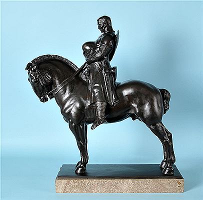 "Deutscher Ritter auf einem Schlachtross" by Gustav Adolf Daumiller - Auction record, sale price, and art valuation. Compare with similar artists and explore comparable artworks.