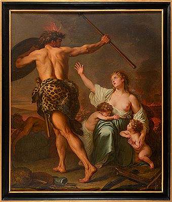 L'HUMANITÉ VOULANT ARRÊTER LA FUREUR DU DÉMON DE LA GUERRE by Nicolas Rene Joullain - Auction record, sale price, and art valuation. Compare with similar artists and explore comparable artworks.