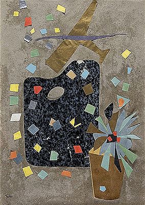 Palette + flower + airplane, 1942