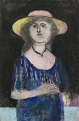 Portrait of a Woman, Three-quarter Length, Wearing a Hat