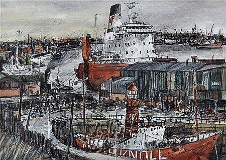 Sample artwork by Richard Hobson (1945 - 2004), known for painting - View similar artists and auction records