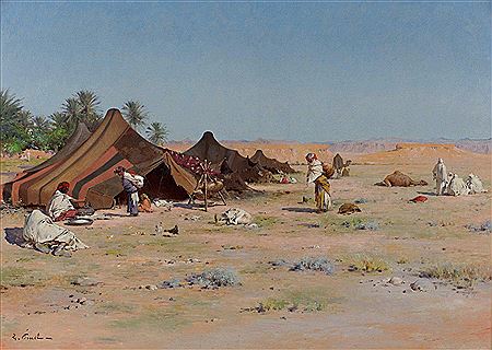 Campement de nomades, près de Biskra by Gustave Nicolas Pinel - Auction record, sale price, and art valuation. Compare with similar artists and explore comparable artworks.