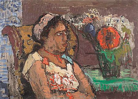 Girl and flowers