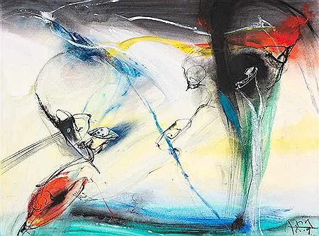 Sample artwork by Gregor Torsten Kozik (Born 1948), known for painting, drawing, graphic art, video and installation art - View similar artists and auction records