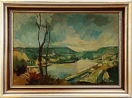 'Rheinlandschaft' by Walter Schottler - Auction record, sale price, and art valuation. Compare with similar artists and explore comparable artworks.