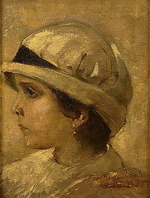 Little Girl with White Hat