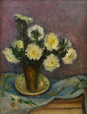 "White Flowers and Blue Shawl" by Hrandt Avachian - Auction record, sale price, and art valuation. Compare with similar artists and explore comparable artworks.