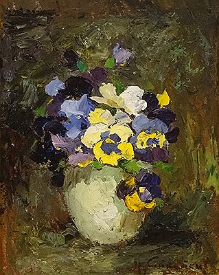 "Pansies" by Mihai Camarut - Auction record, sale price, and art valuation. Compare with similar artists and explore comparable artworks.
