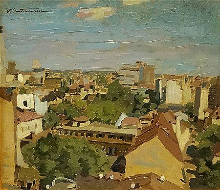 "The Town seen from Above" by Stefan Constantinescu - Auction record, sale price, and art valuation. Compare with similar artists and explore comparable artworks.