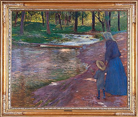 At the Stream (Okor), 1899 by Antonin Hudecek - Auction record, sale price, and art valuation. Compare with similar artists and explore comparable artworks.