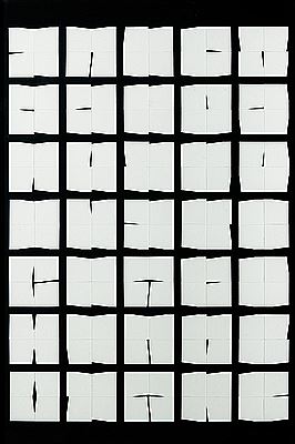 Dolmenes 35 (white on black), 2003