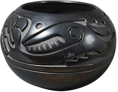 Black Carved Bowl