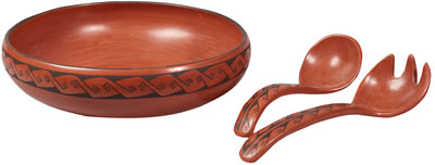 Hopi-Tewa Red Bowl & Ladles by Garnet Pavatea - Auction record, sale price, and art valuation. Compare with similar artists and explore comparable artworks.