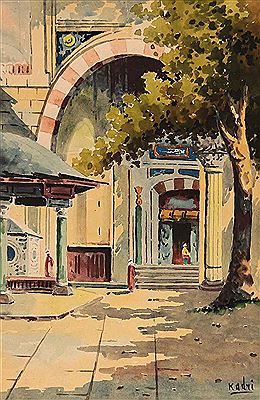 Mosque yard by Kadri Aytolon - Auction record, sale price, and art valuation. Compare with similar artists and explore comparable artworks.