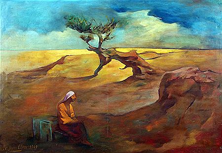 "MUJER EN EL ARENAL"