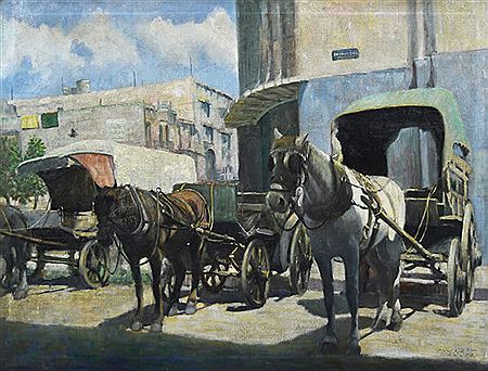 Sample artwork by Manuel Vidal Barros (1907 - 1976), known for painting - View similar artists and auction records