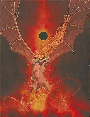 Chronicles of the Black Moon - Volume III La Marque demons by Olivier Ledroit - Auction record, sale price, and art valuation. Compare with similar artists and explore comparable artworks.