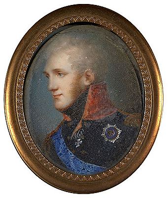 Portrait of Alexander I of Russia oval Thumbnail
