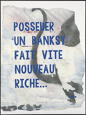 Posséder un Banksy fait vite nouveau riche... - 2014