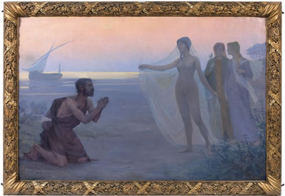 Sample artwork by Victor Brugairolles (1869 - 1936), known for landscaped with animals and seascape painting, beach scenes - View similar artists and auction records