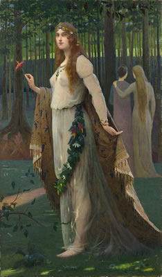 Sample artwork by Maurice Chabas (1862 - 1947), known for synbolist history, religion and portrait easel and mural painting - View similar artists and auction records