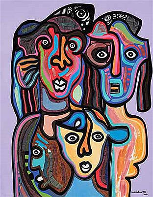 PISCEAN VISAGES by Ike Nwachukwu - Auction record, sale price, and art valuation. Compare with similar artists and explore comparable artworks.