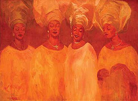 THE BRIDAL EMISSARIES by Segun Adejumo - Auction record, sale price, and art valuation. Compare with similar artists and explore comparable artworks.