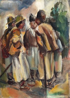 Peasants of Maramures by Elena Popea - Auction record, sale price, and art valuation. Compare with similar artists and explore comparable artworks.