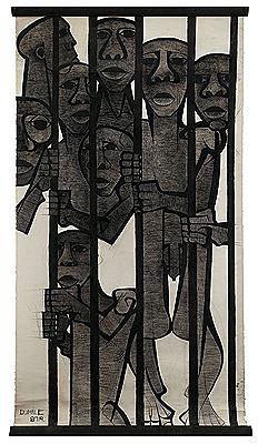 Children under Apartheid by Dumile Feni - Auction record, sale price, and art valuation. Compare with similar artists and explore comparable artworks.
