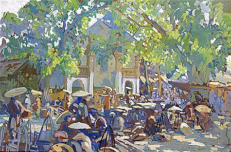 Marché au village de papier aux environs d’Hanoï.